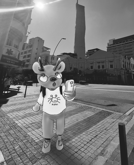 kaniと書かれ、カニのイラストが添えられたTシャツのイラスト